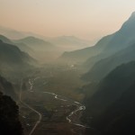 Vue depuis le départ du Trek