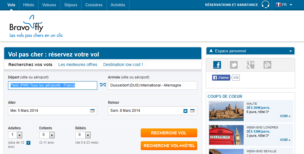 Mon avis le moteur de recherche Bravofly pour réserver vol Tour-monde.fr Blog voyage