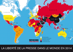 Carte de la liberté de la presse dans le monde en 2014